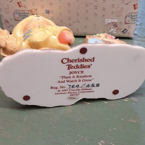 Cherished Teddies 1997 Joyce Plant A Rainbow And Watch It Grow SPRING w/ Box I8 - Picture 6 of 11